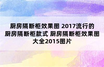 厨房隔断柜效果图 2017流行的厨房隔断柜款式 厨房隔断柜效果图大全2015图片